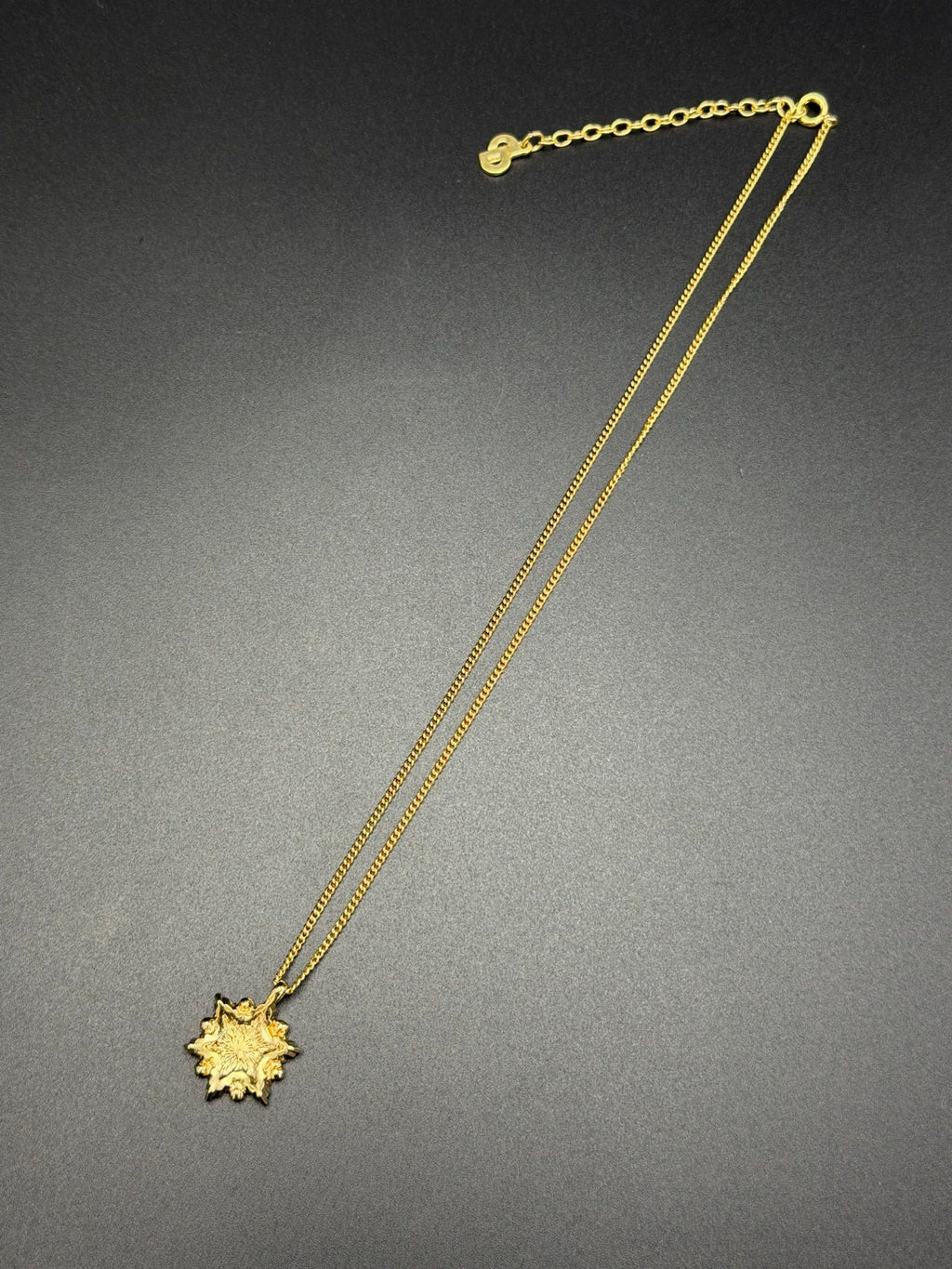 CHRISTIAN DIOR Rheinstone Hexagon CD Logo  Necklace