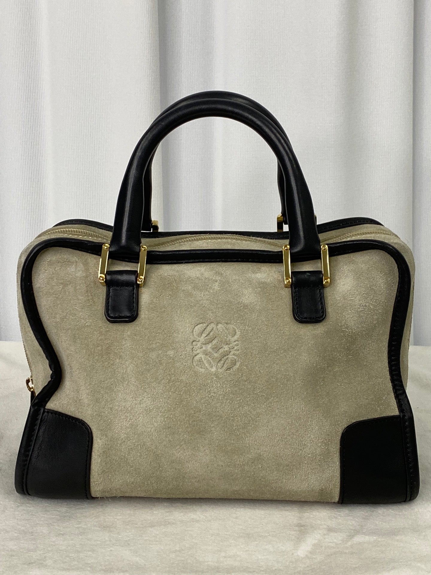 LOEWE Suede Amazona Handbag (S)