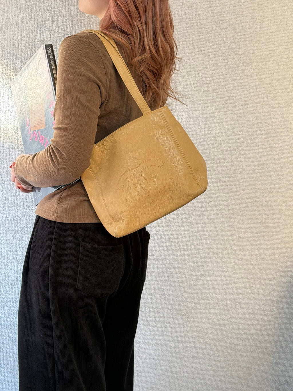 CHANEL Double-C Cavier Leather Totebag