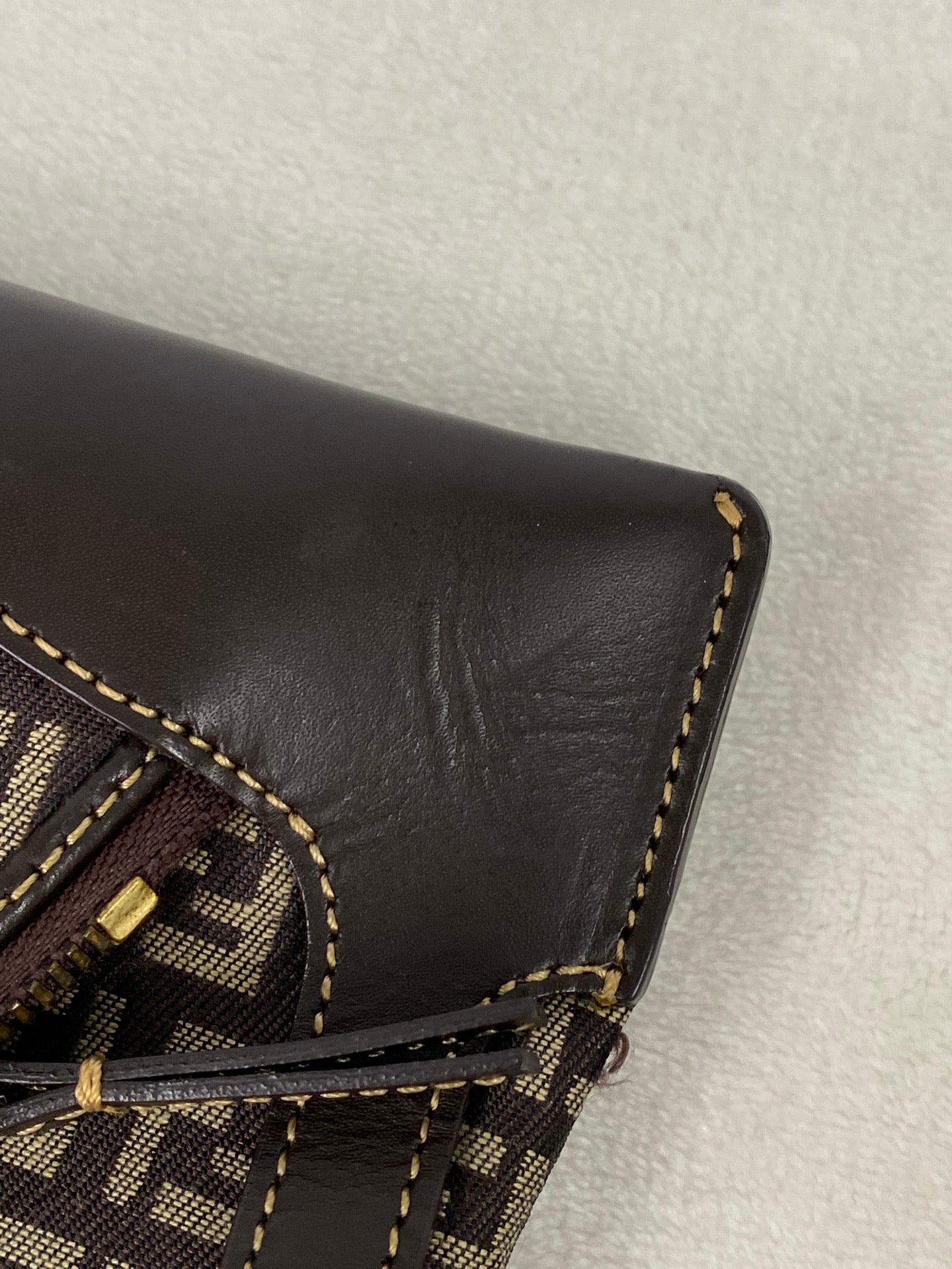 FENDI Zucchino Hobo Handbag