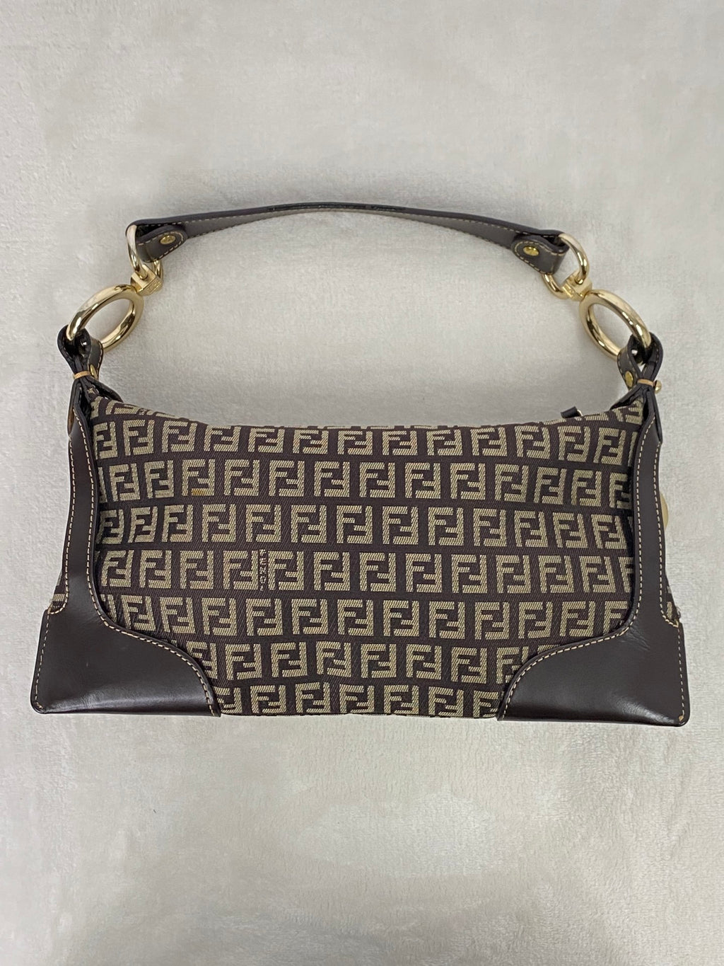 FENDI Zucchino Hobo Handbag