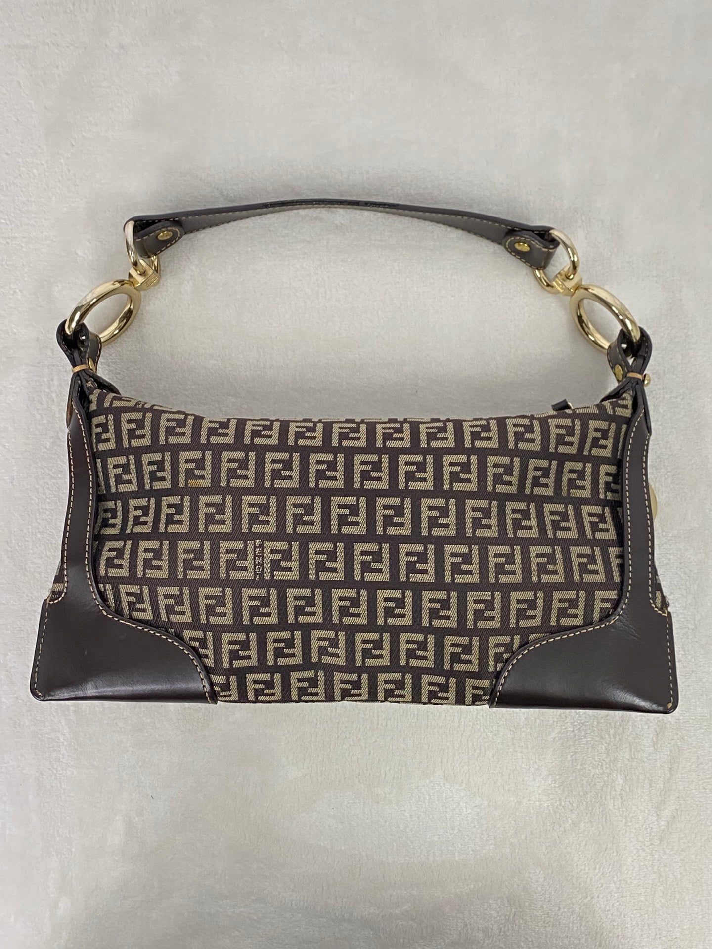 FENDI Zucchino Hobo Handbag