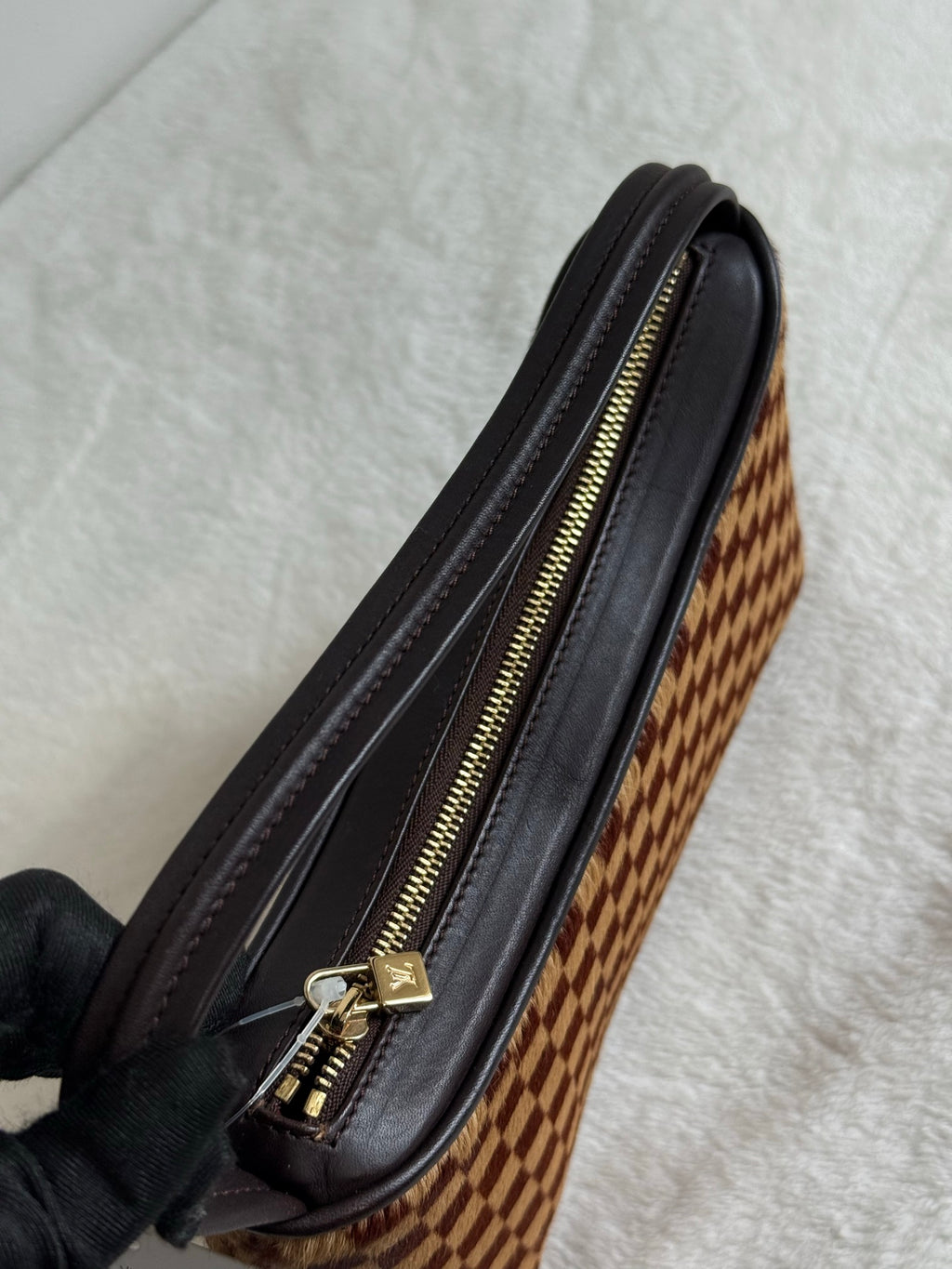 LOUIS VUITTON Damier Horse Fur Handbag