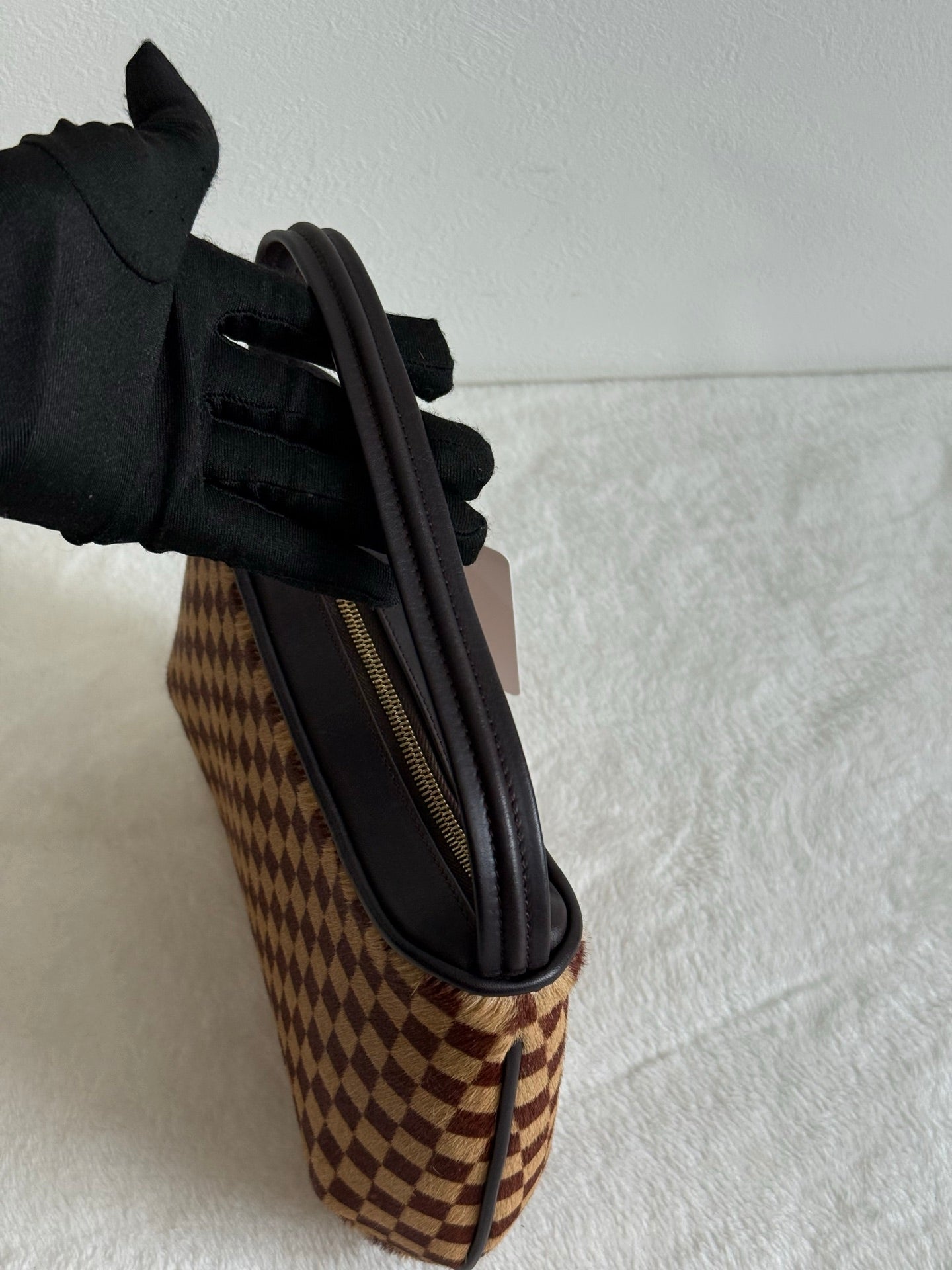 LOUIS VUITTON Damier Horse Fur Handbag