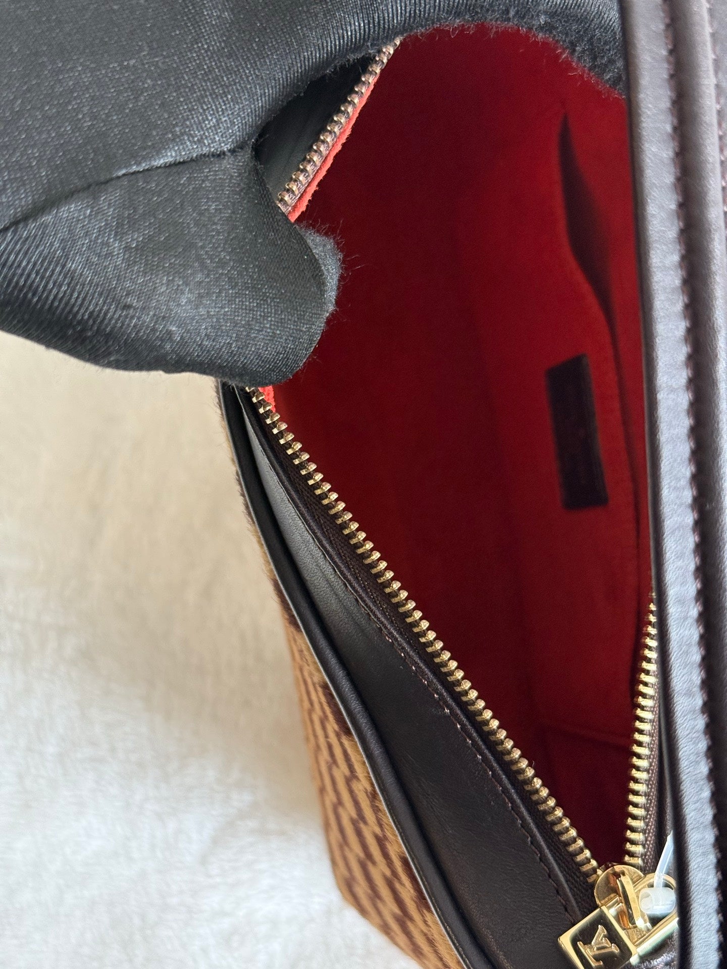 LOUIS VUITTON Damier Horse Fur Handbag