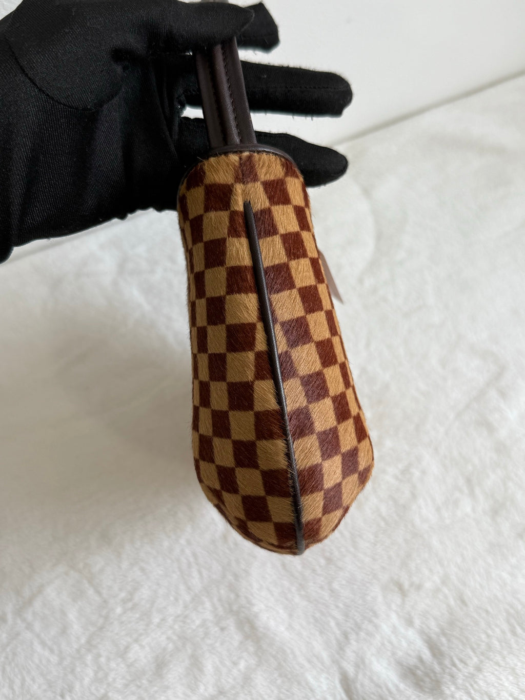LOUIS VUITTON Damier Horse Fur Handbag