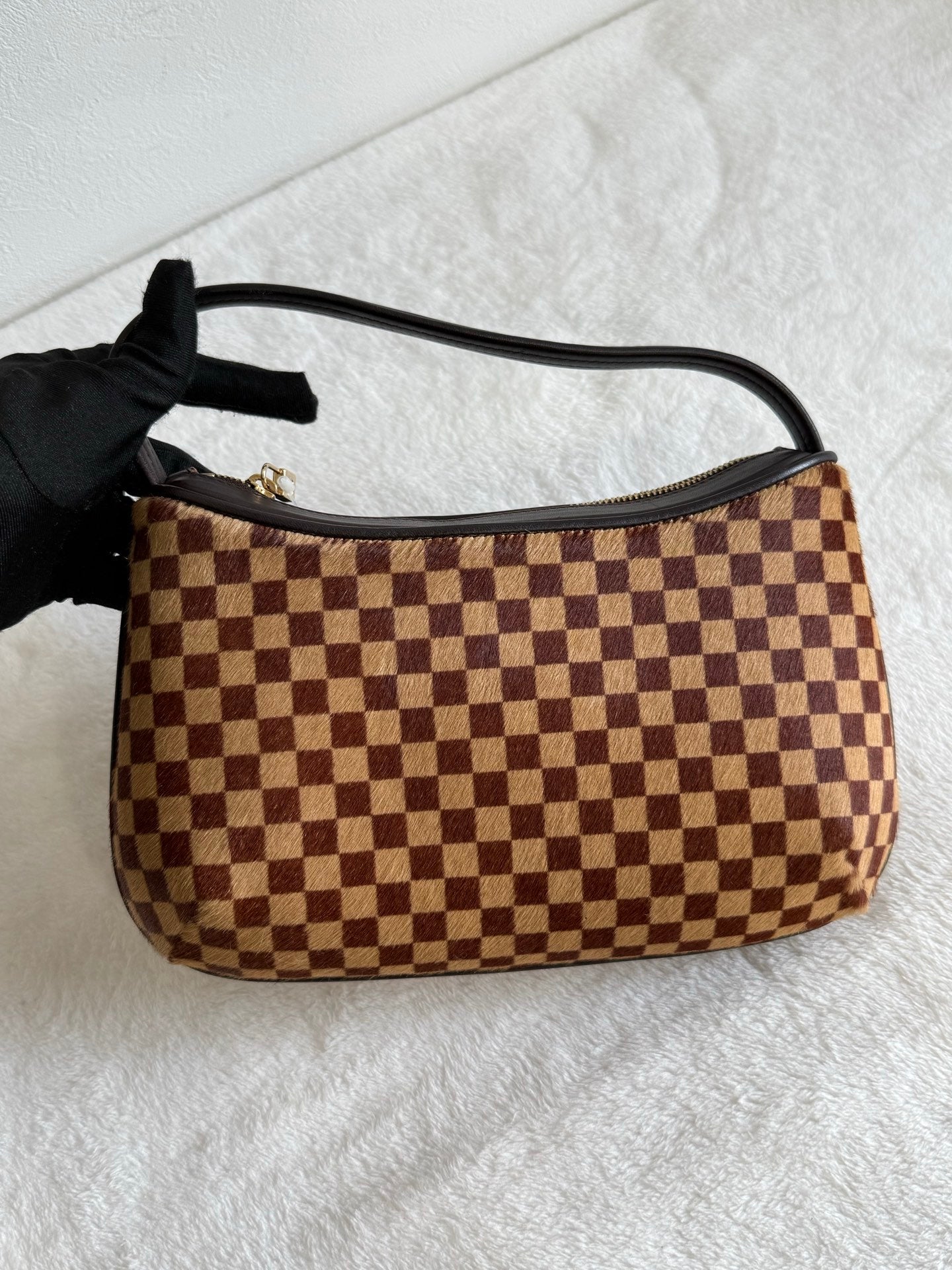 LOUIS VUITTON Damier Horse Fur Handbag