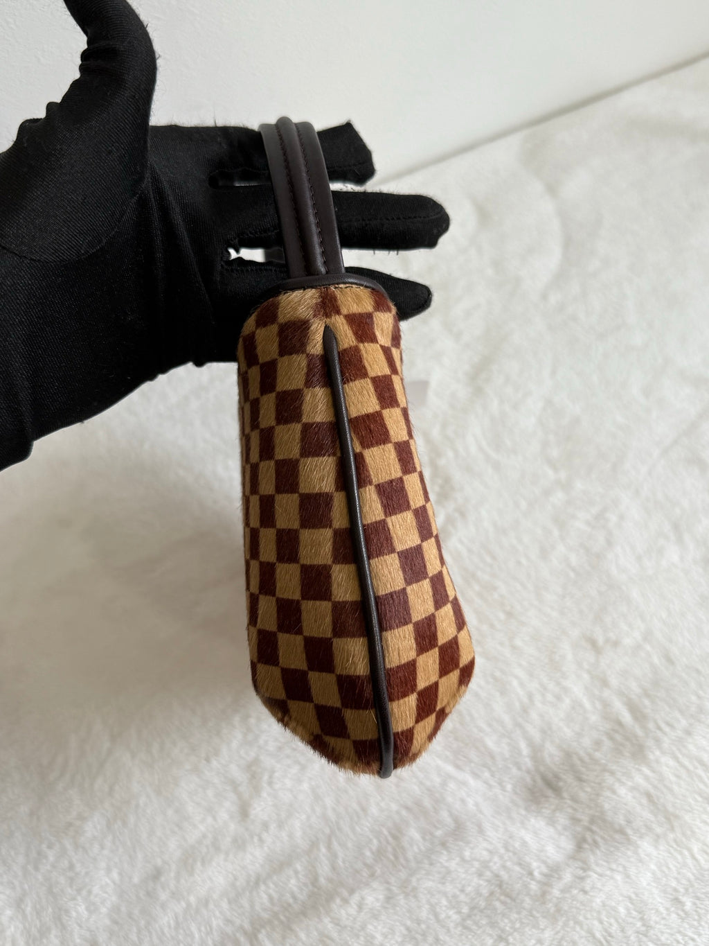 LOUIS VUITTON Damier Horse Fur Handbag