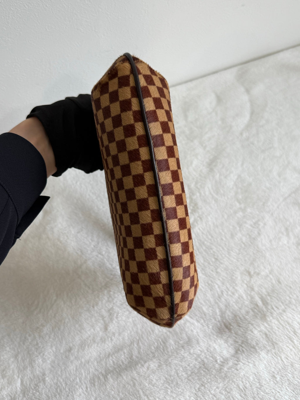 LOUIS VUITTON Damier Horse Fur Handbag