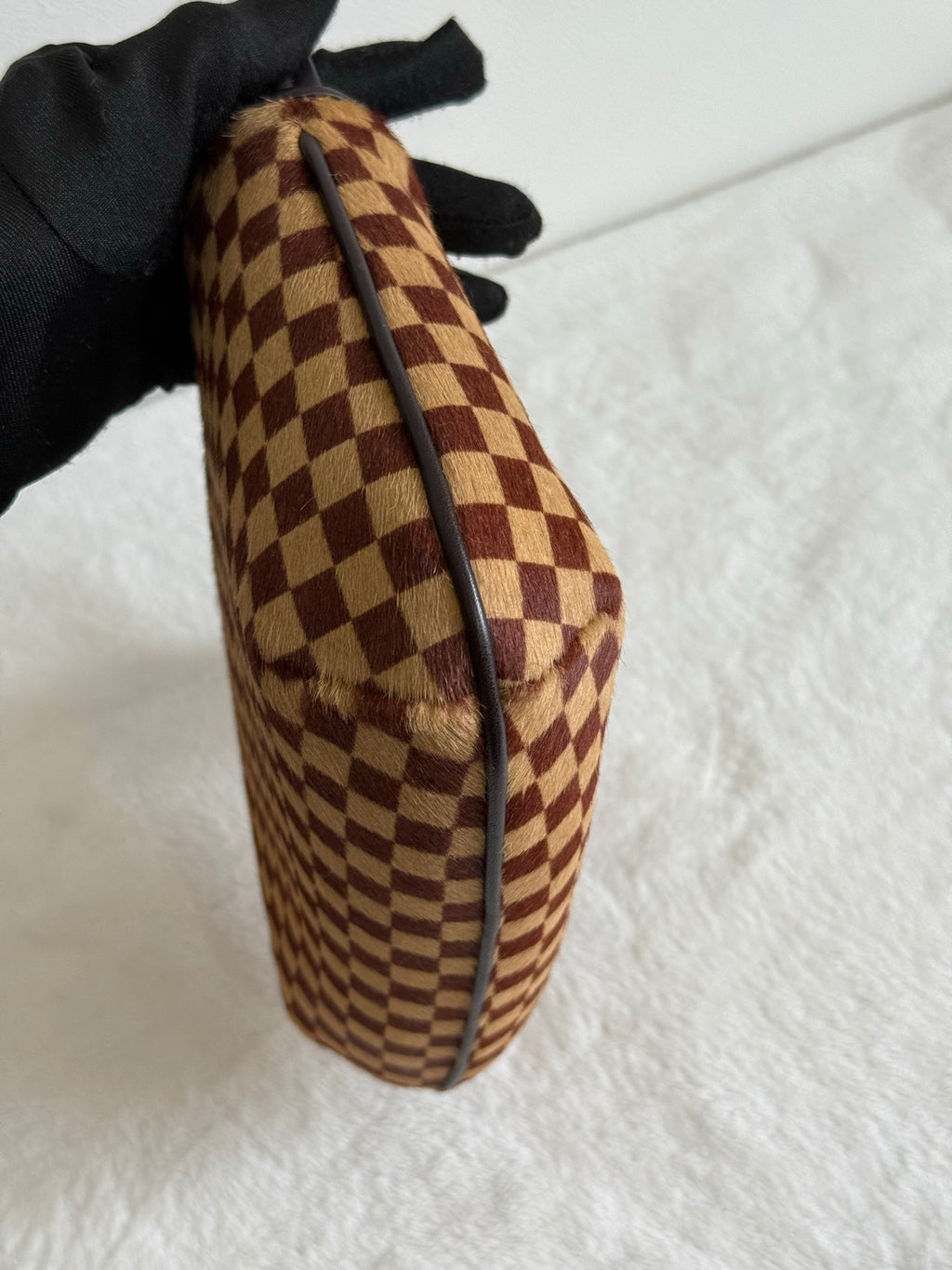 LOUIS VUITTON Damier Horse Fur Handbag