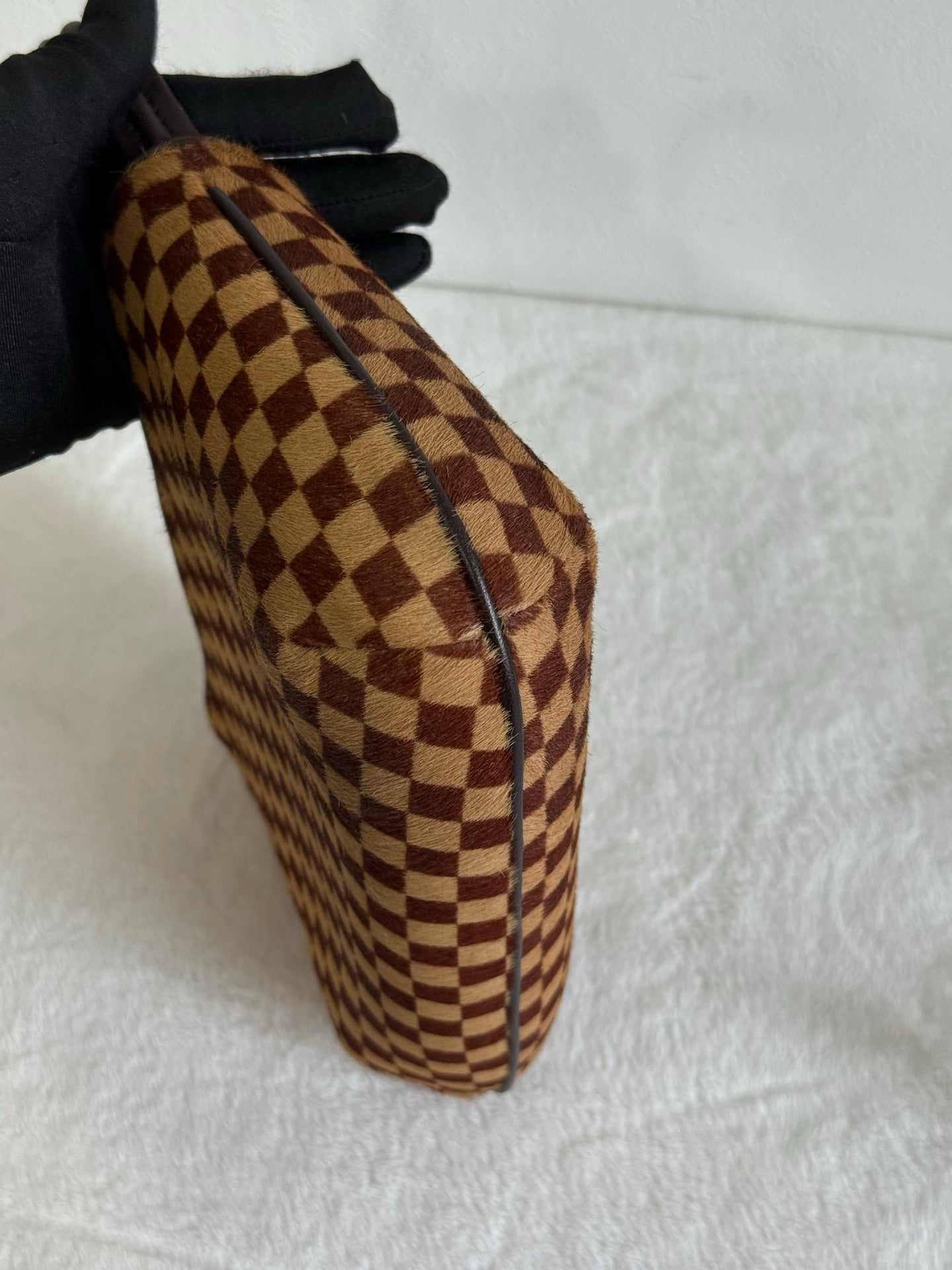 LOUIS VUITTON Damier Horse Fur Handbag