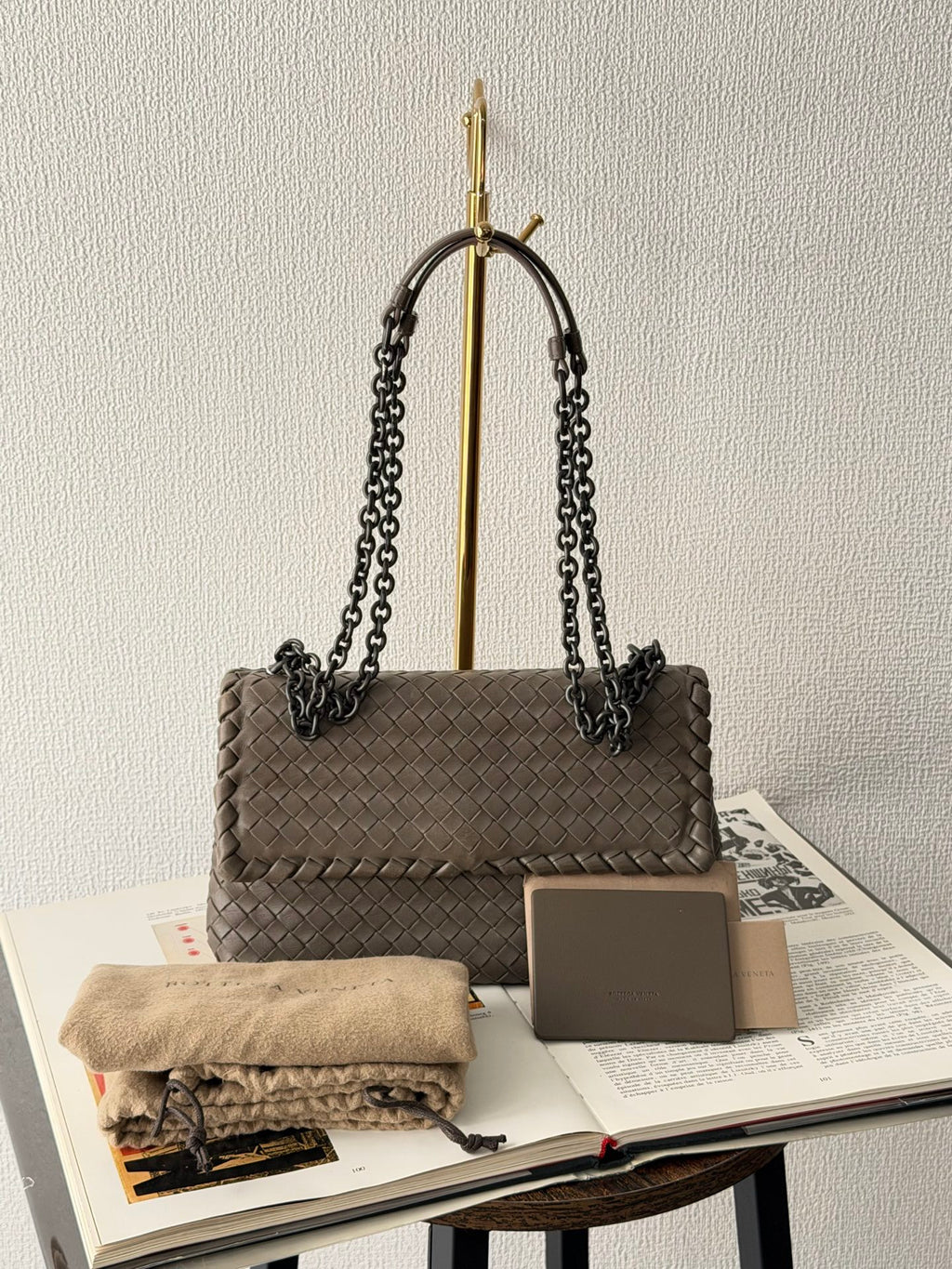 Bottega Veneta Intrecciato Chain Flapbag
