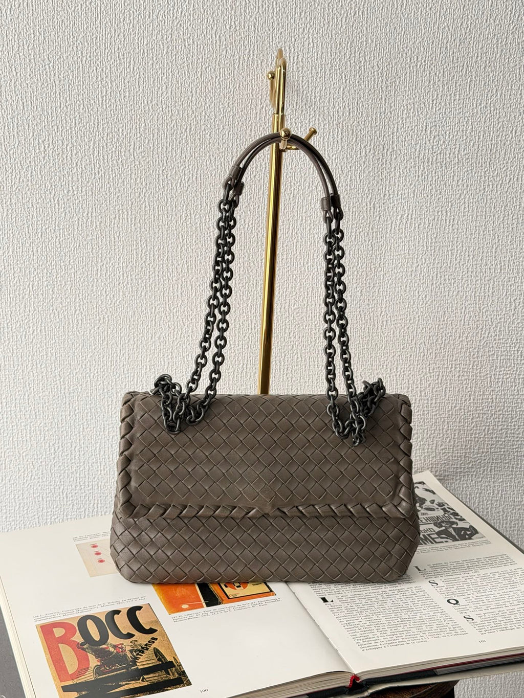 Bottega Veneta Intrecciato Chain Flapbag
