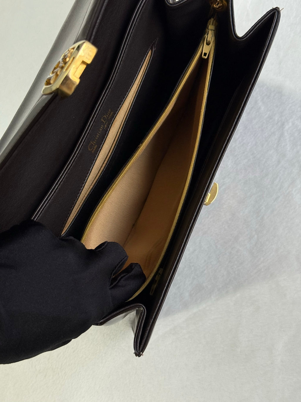 CHRISTIAN DIOR  Leather Flap Shoulderbag