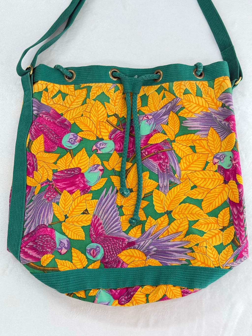 HERMES Canvas Bucket Shoulderag
