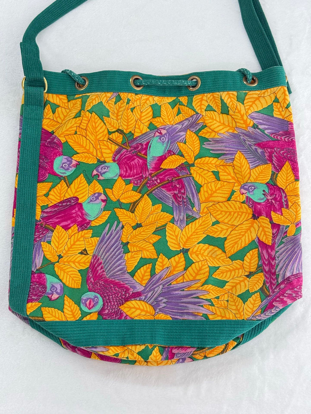 HERMES Canvas Bucket Shoulderag