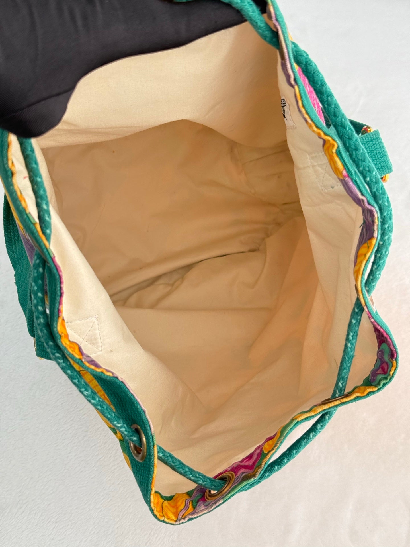 HERMES Canvas Bucket Shoulderag