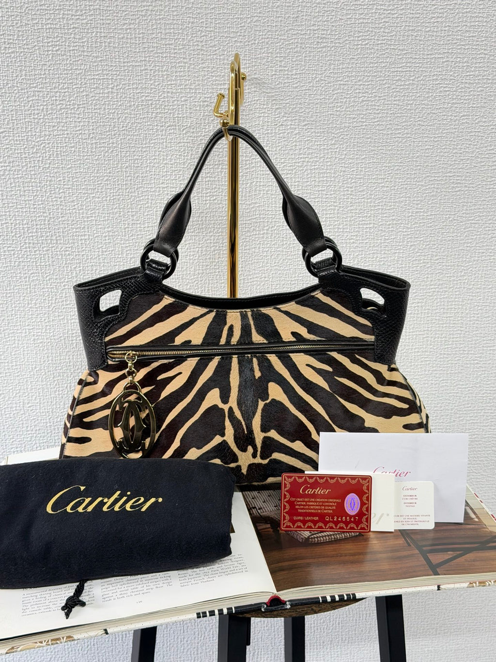CARTIER Horse Fur Handbag