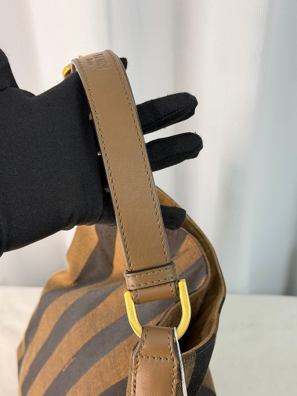 FENDI Pequin Handbag