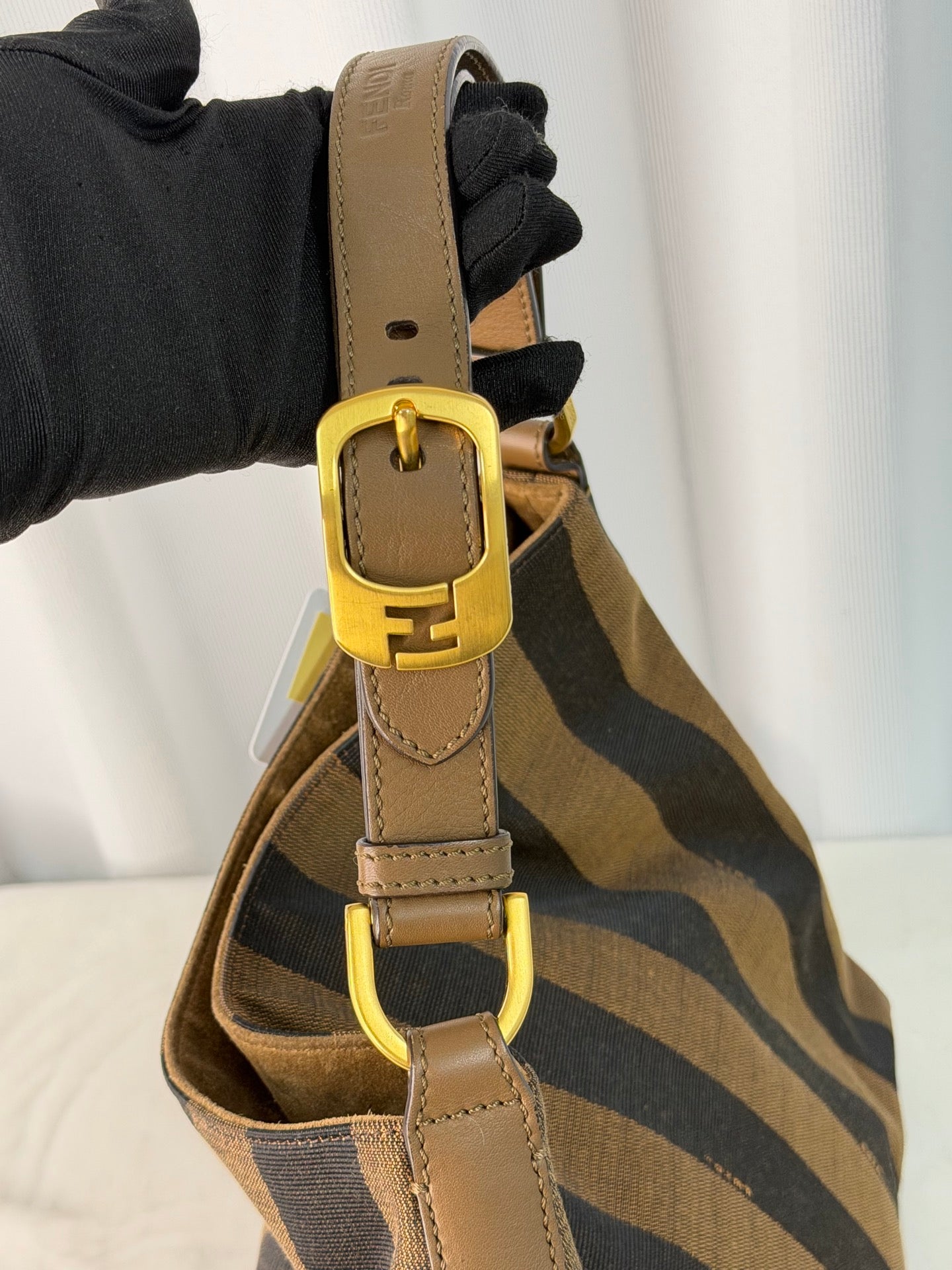 FENDI Pequin Handbag