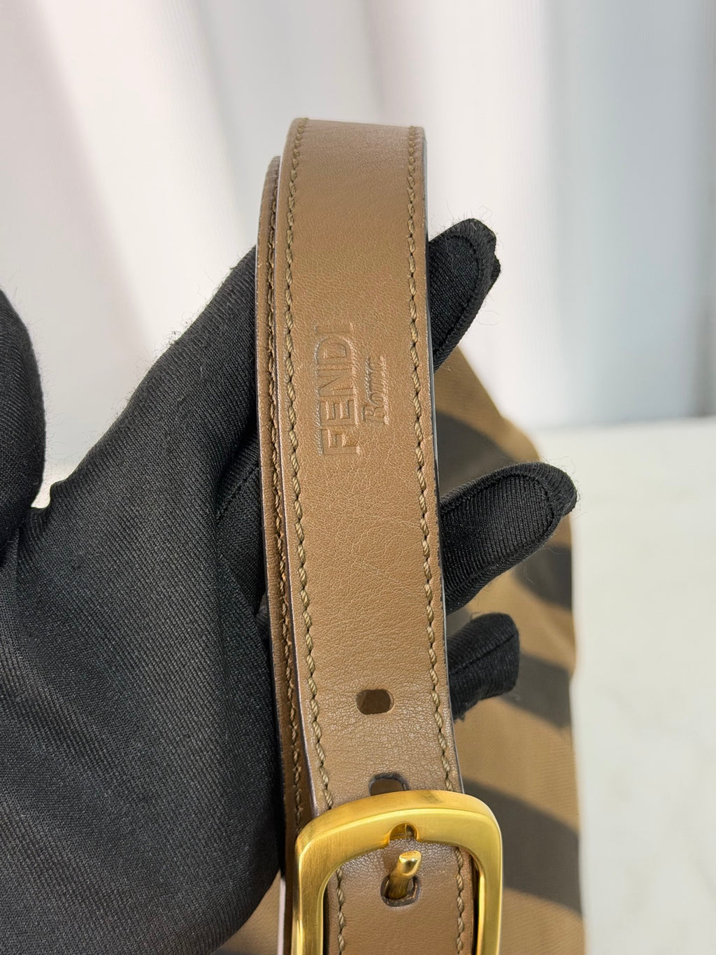 FENDI Pequin Handbag