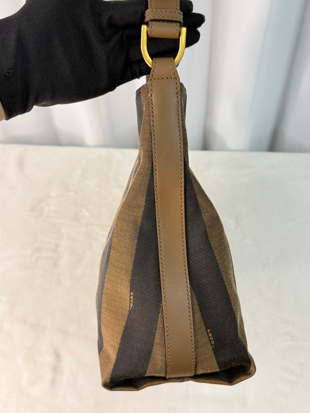 FENDI Pequin Handbag