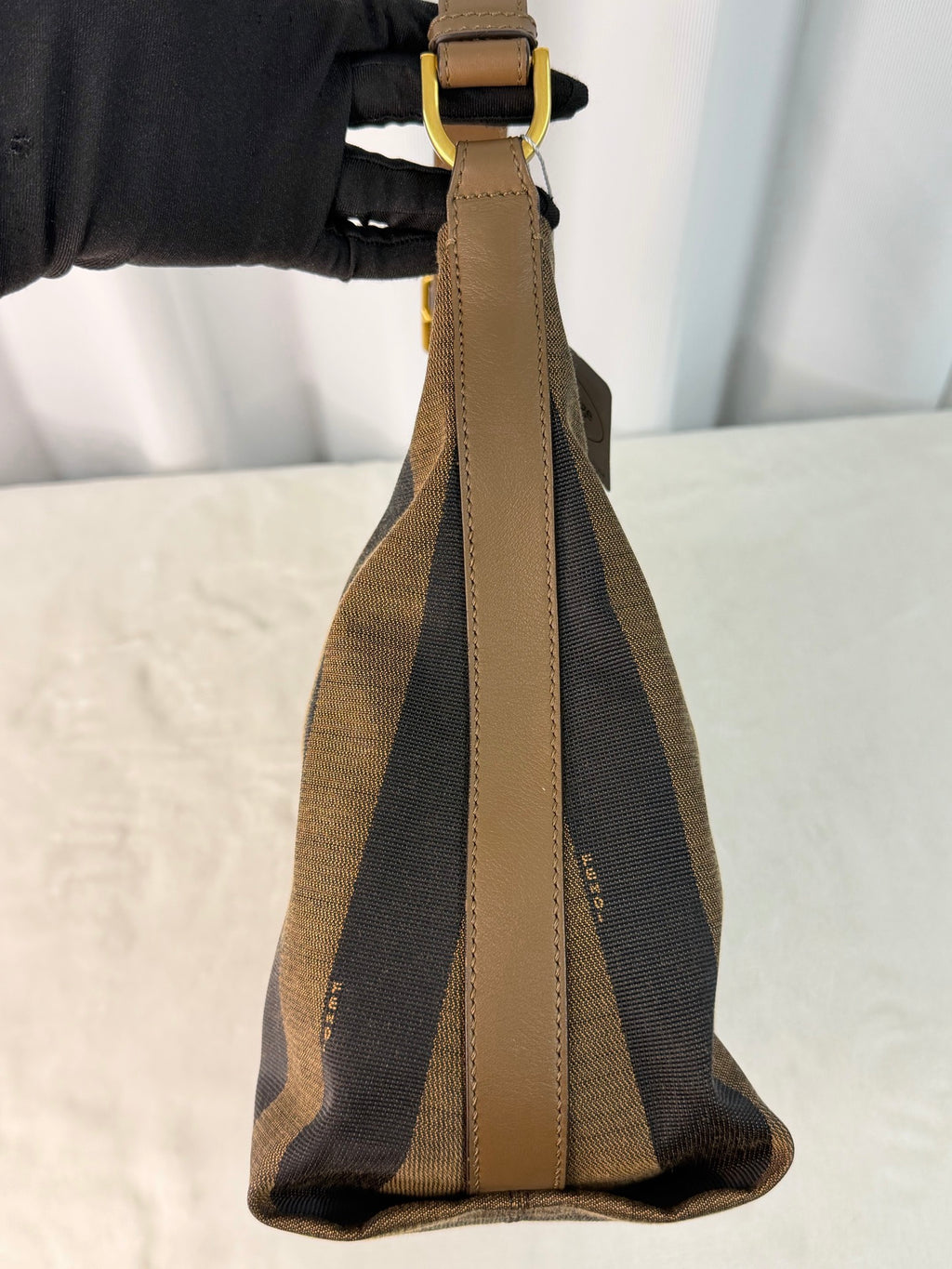 FENDI Pequin Handbag