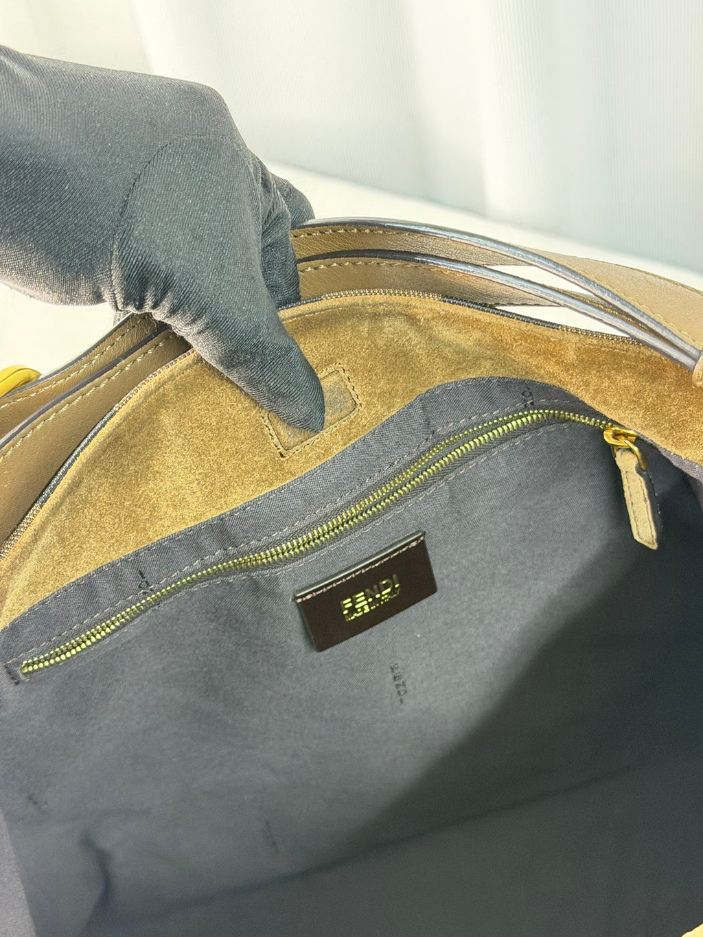 FENDI Pequin Handbag