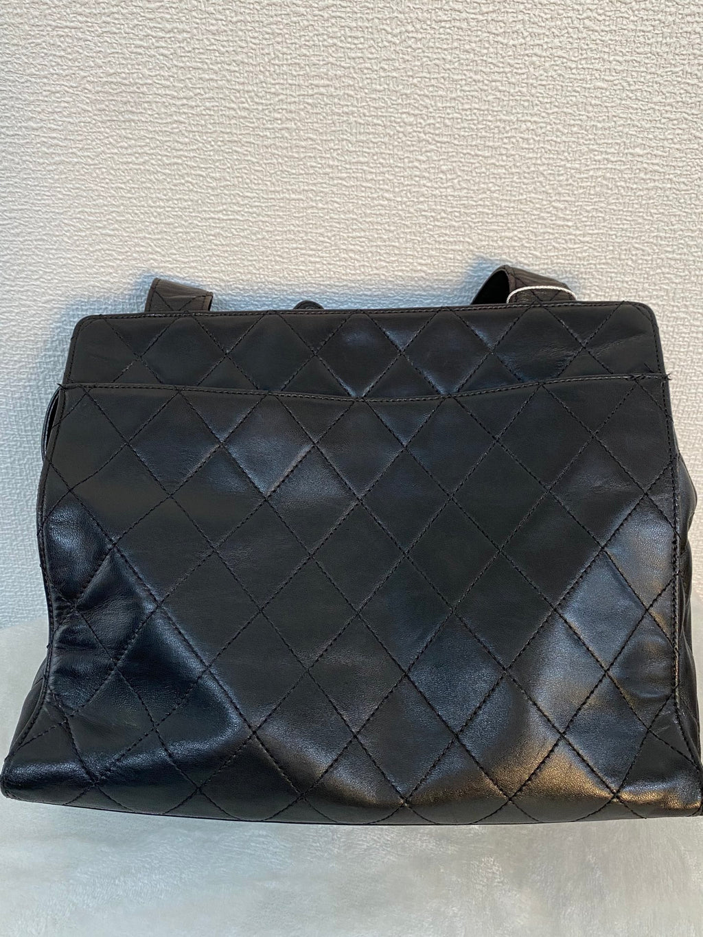 CHANEL Stitches Quilted Lambskin Handbag