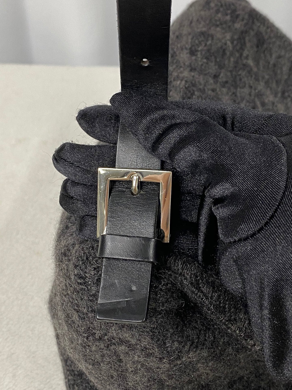 FENDI Cashmere Zucca Baguette Shoulderbag