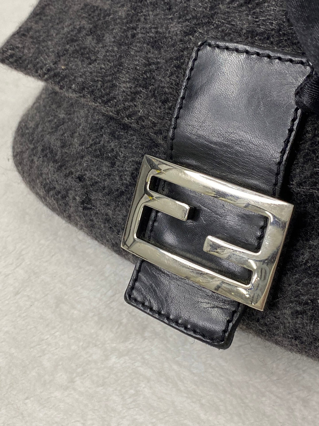 FENDI Cashmere Zucca Baguette Shoulderbag
