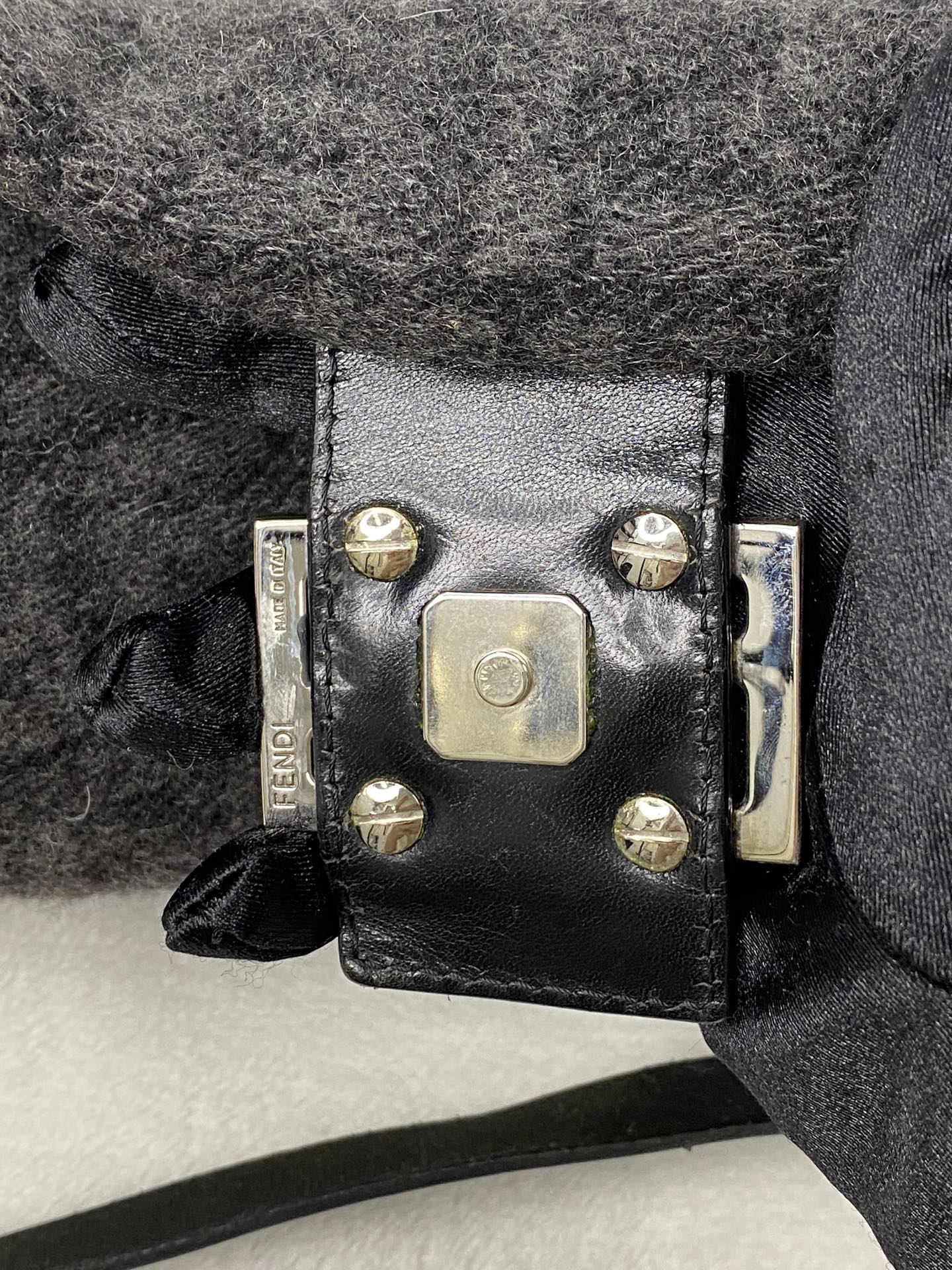 FENDI Cashmere Zucca Baguette Shoulderbag