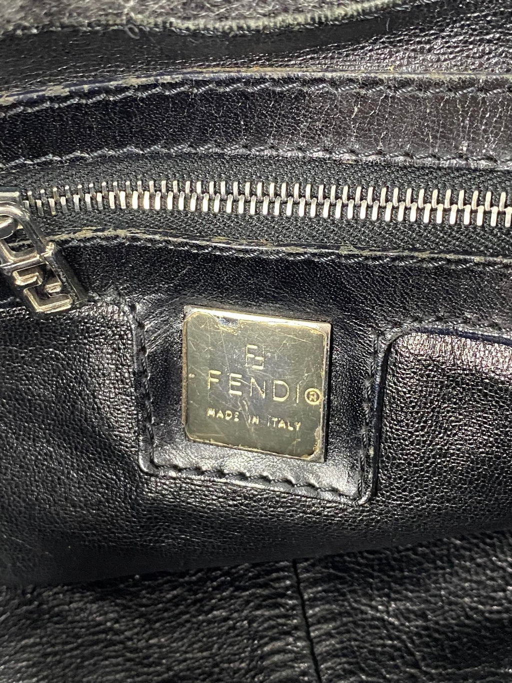 FENDI Cashmere Zucca Baguette Shoulderbag
