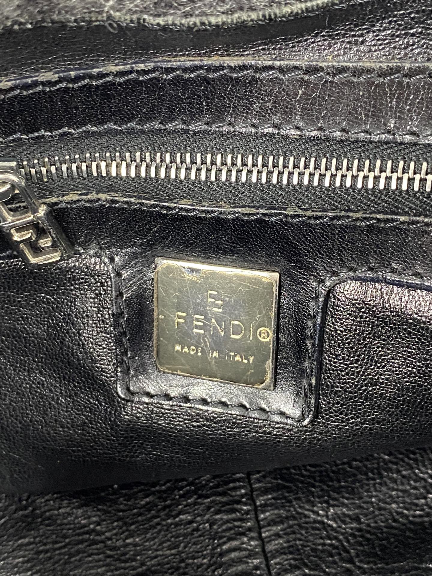 FENDI Cashmere Zucca Baguette Shoulderbag