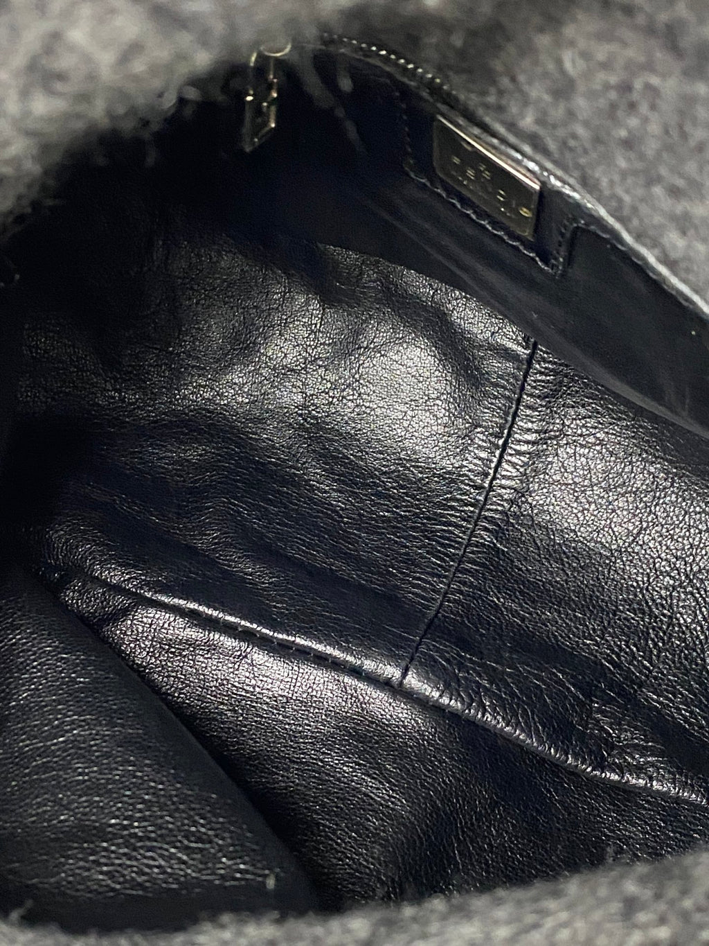 FENDI Cashmere Zucca Baguette Shoulderbag