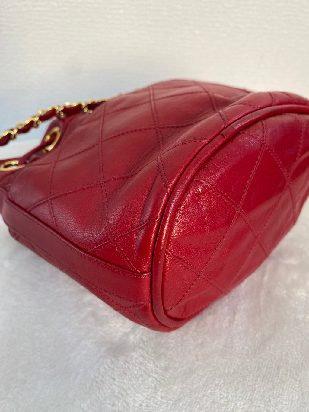 CHANEL Genuine Quilted Bucket Shoulderbag Set