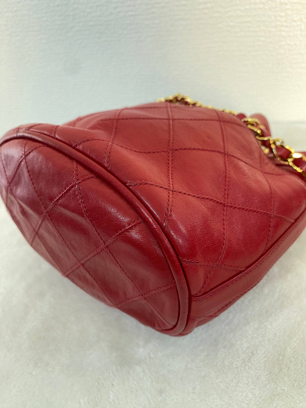 CHANEL Genuine Quilted Bucket Shoulderbag Set