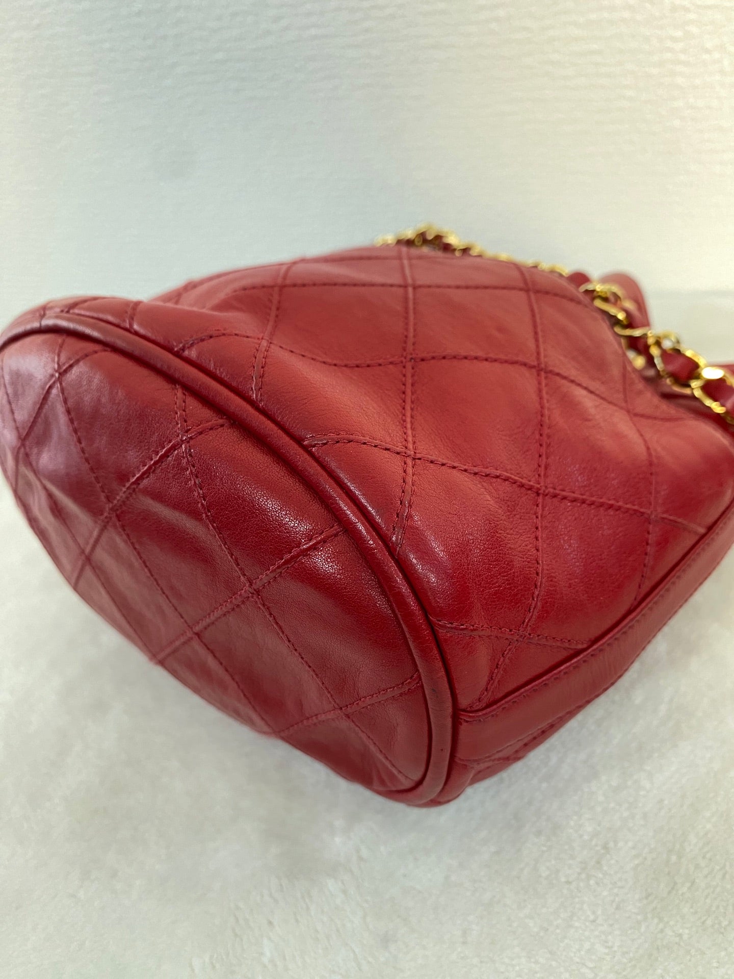 CHANEL Genuine Quilted Bucket Shoulderbag Set