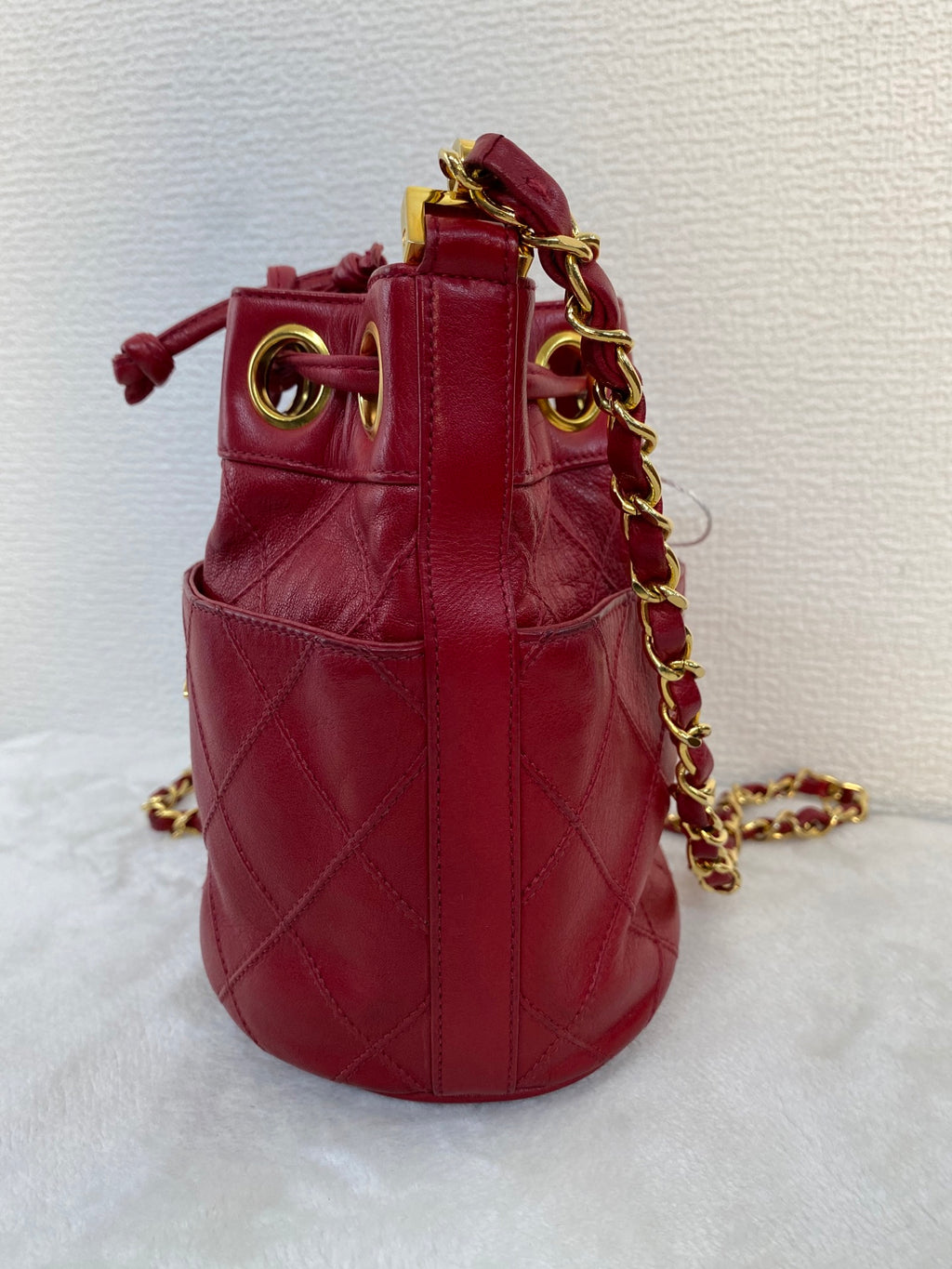 CHANEL Genuine Quilted Bucket Shoulderbag Set