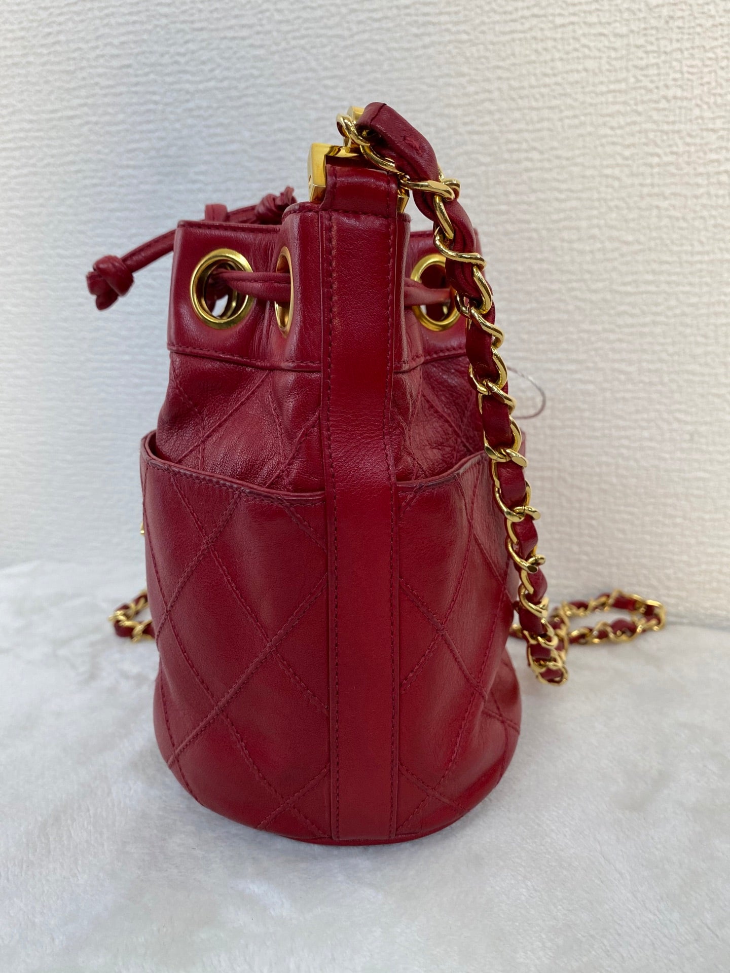 CHANEL Genuine Quilted Bucket Shoulderbag Set
