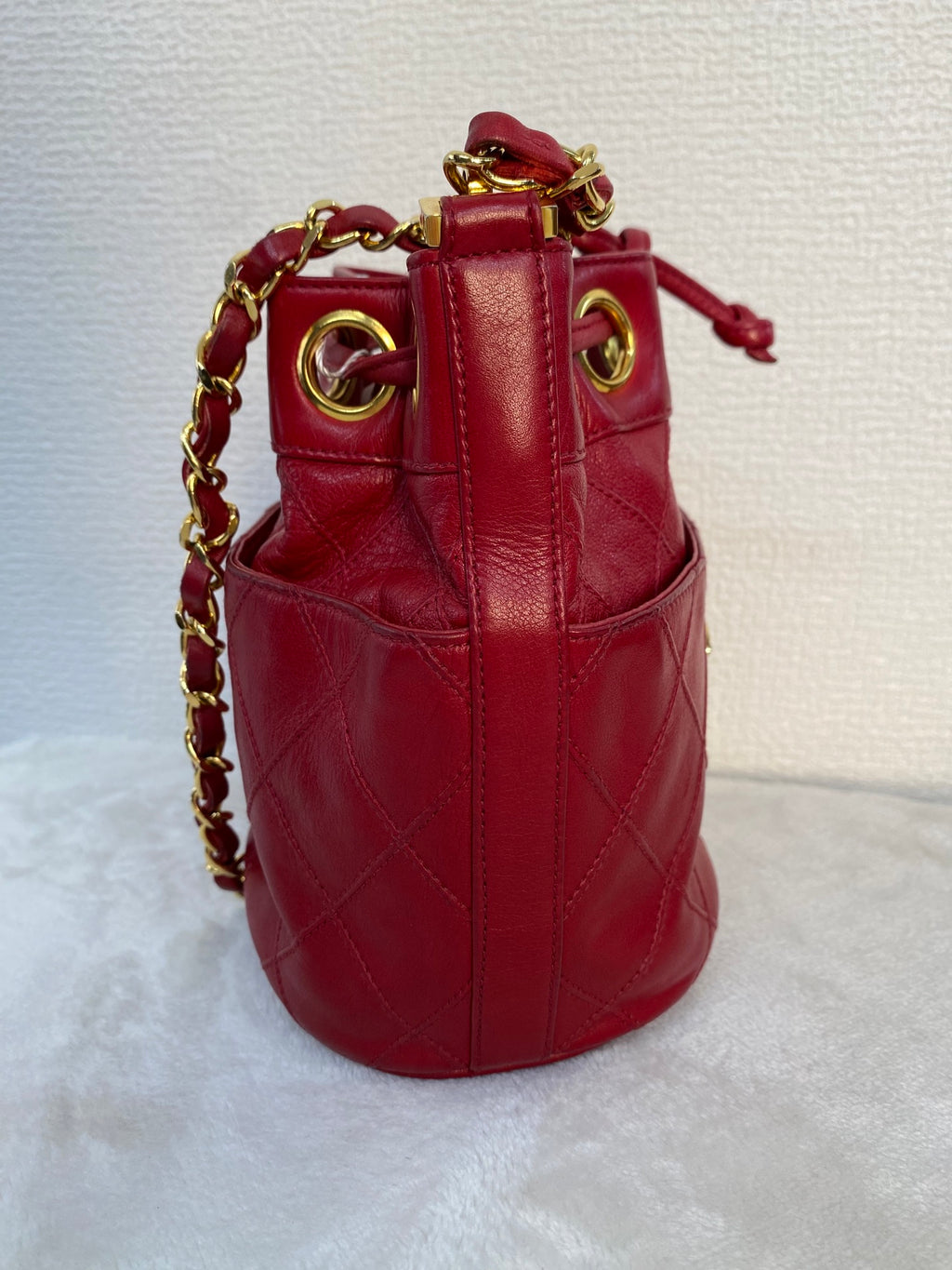 CHANEL Genuine Quilted Bucket Shoulderbag Set