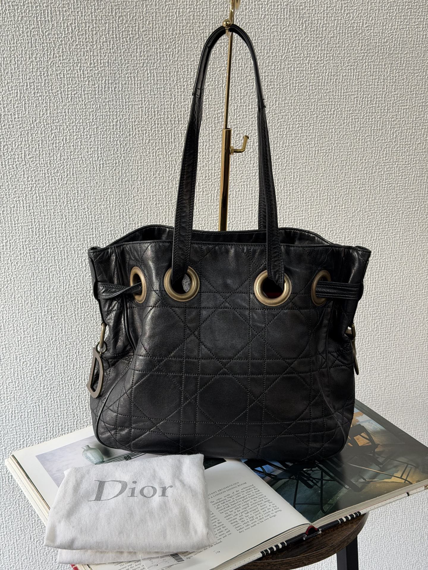 CHRISTIAN DIOR Genuine Leather 2WAY Shoulderbag