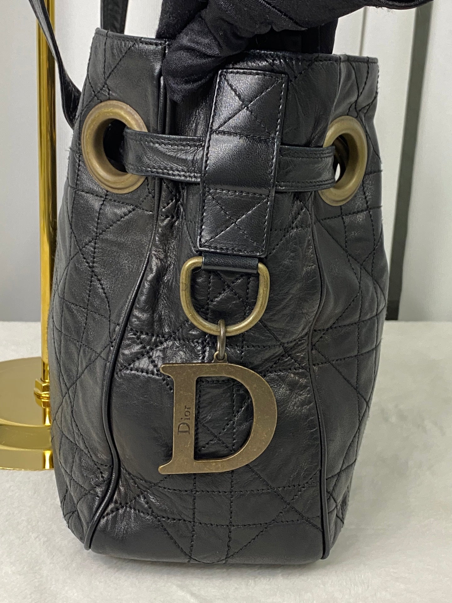CHRISTIAN DIOR Genuine Leather 2WAY Shoulderbag