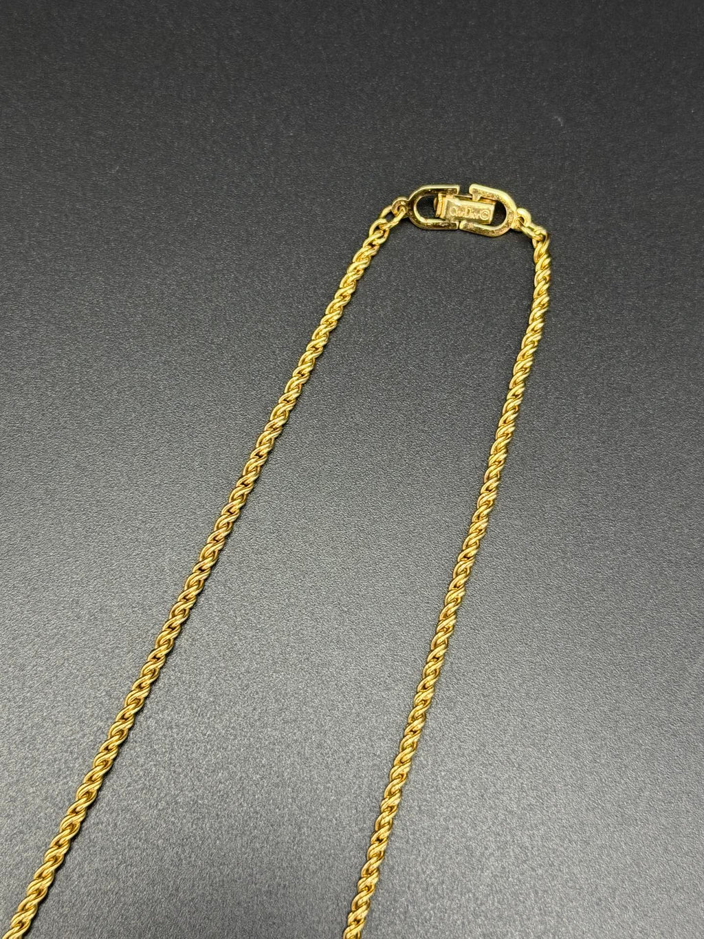 CHRISTIAN DIOR Multiple Layer Logo Necklace