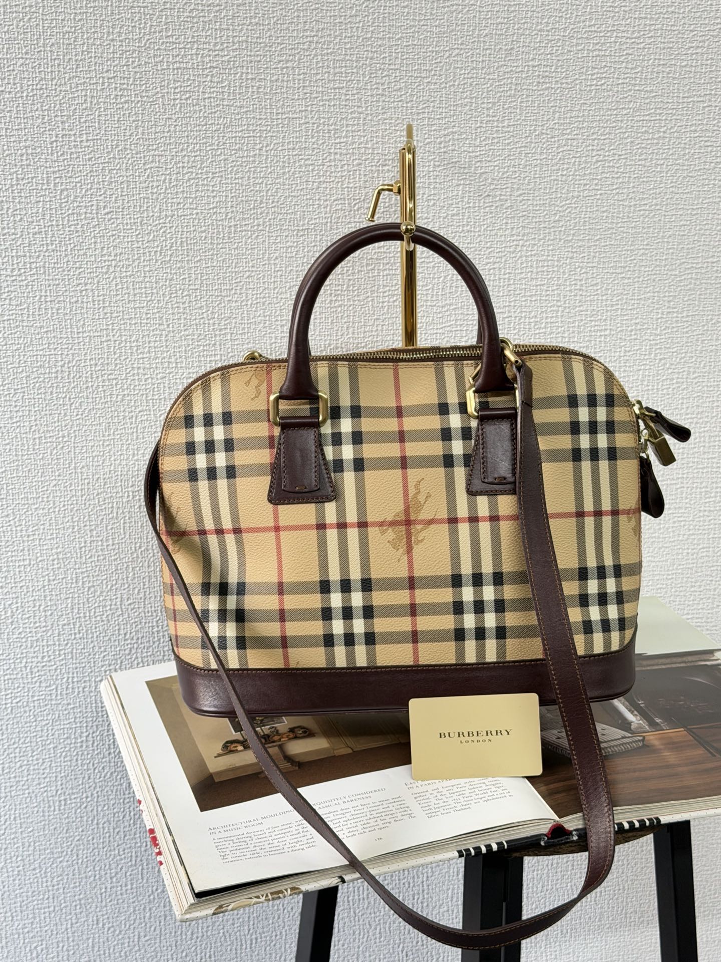 BURBERRY Check 2way Shoulderbag