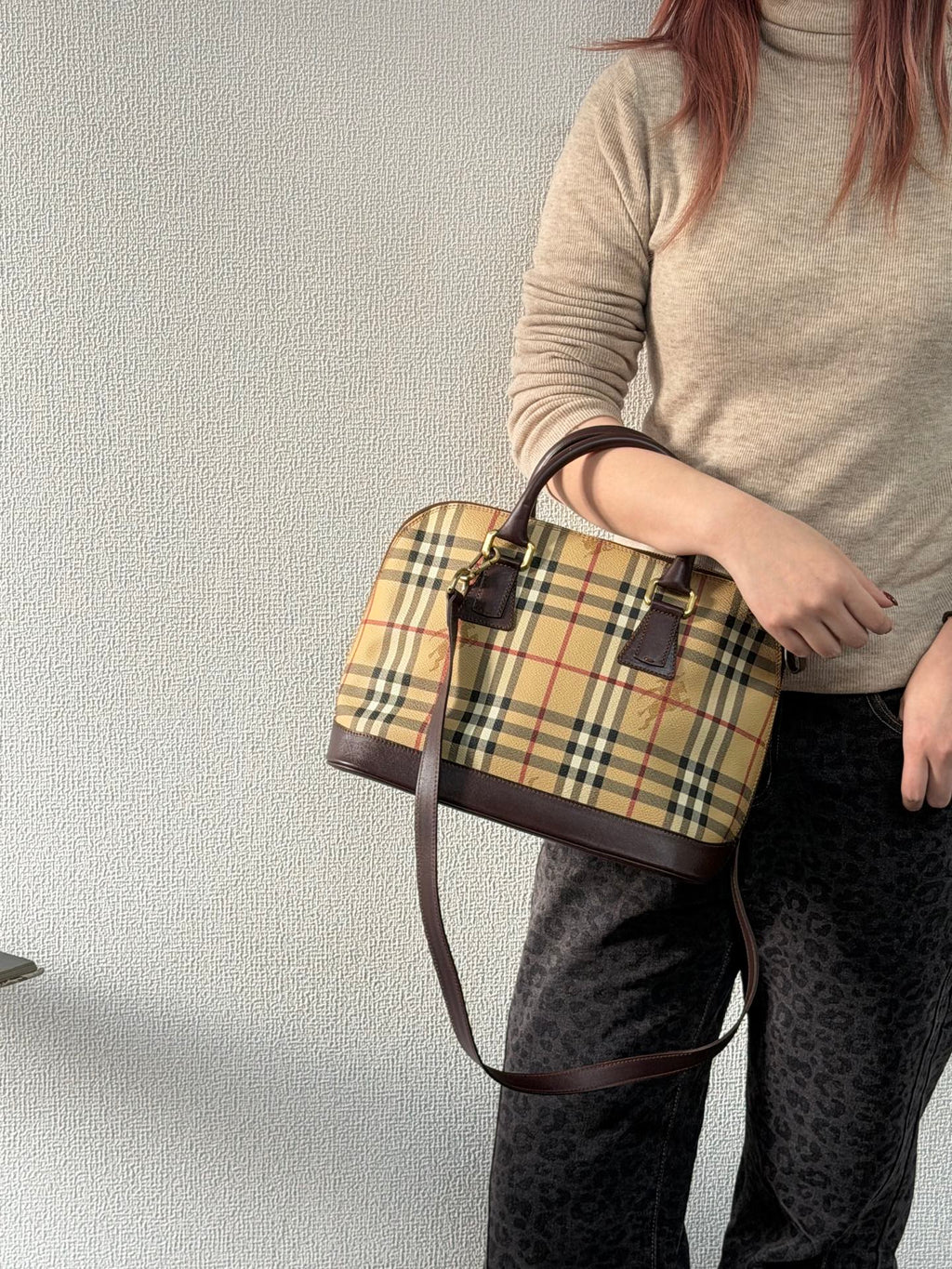 BURBERRY Check 2way Shoulderbag