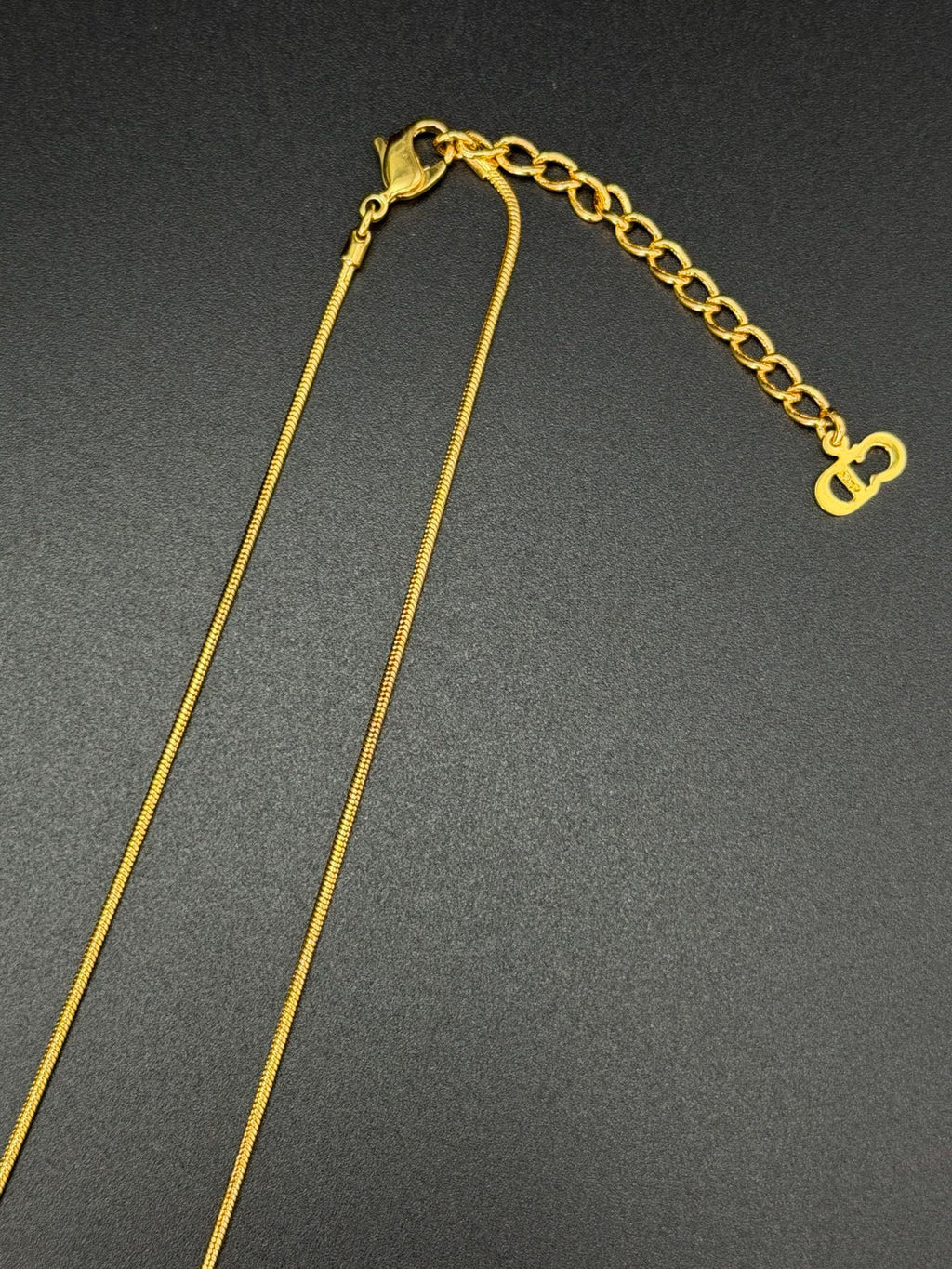 CHRISTIAN DIOR Vintage Logo Necklace