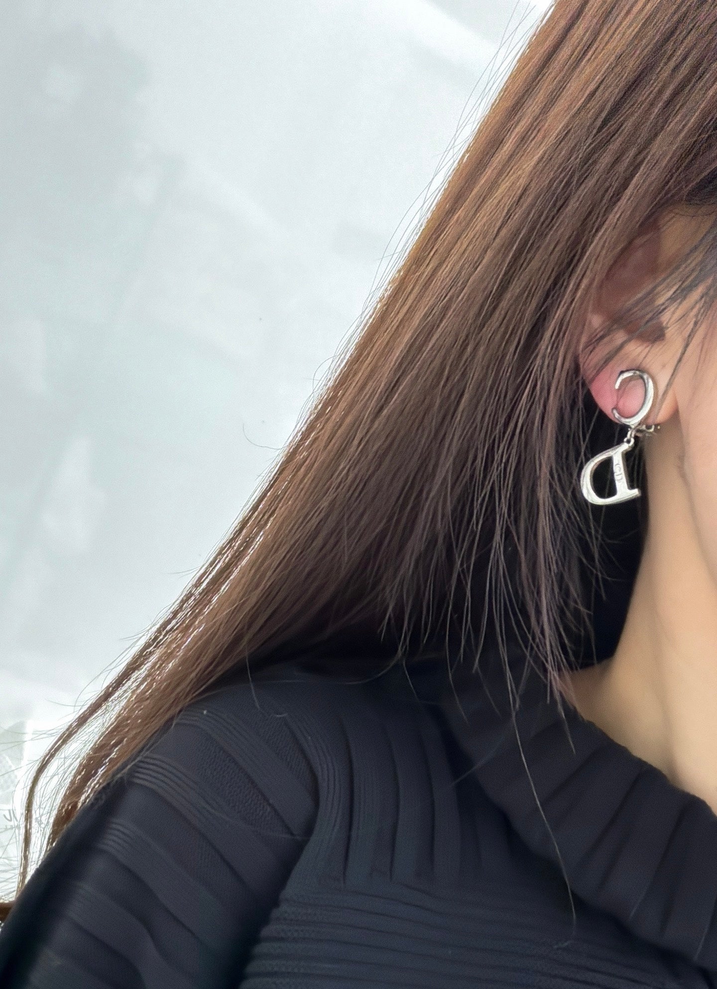 CHRISTIAN DIOR CD Logo Clip-on Earring