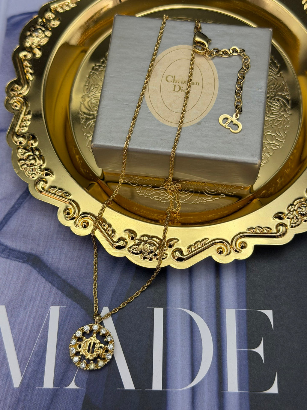 CHRISTIAN DIOR Rheinstone Vintage Necklace