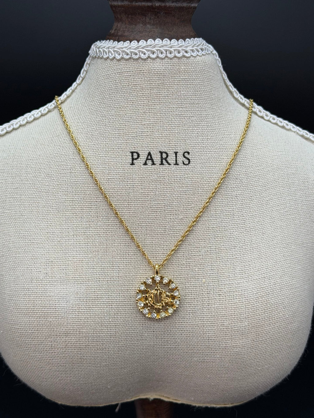 CHRISTIAN DIOR Rheinstone Vintage Necklace